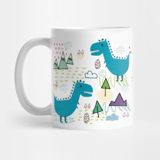 Cool T-rex Fun party teal Mug